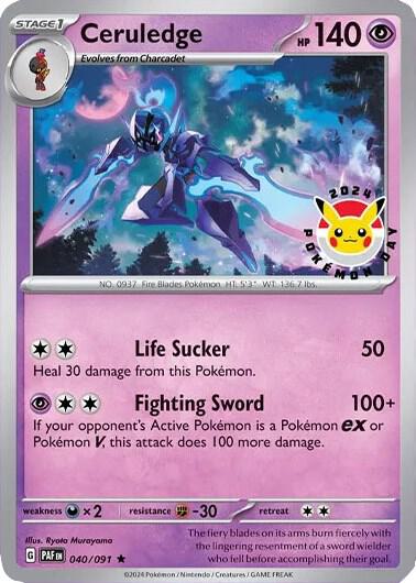 Pokemon - Ceruledge - 040/091 (Pokemon Day 2024) (Cosmos Holo) - Miscellaneous Cards & Products (MCAP)