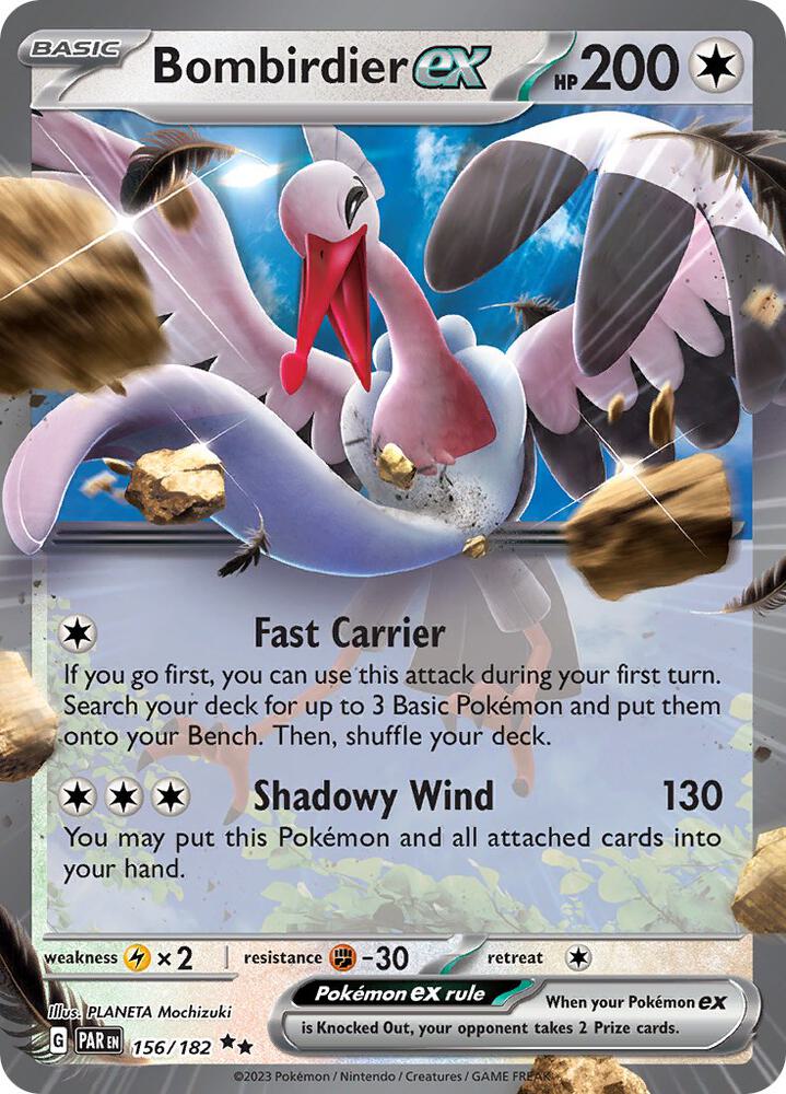 Pokemon - Bombirdier ex - SV04: Paradox Rift (PAR)