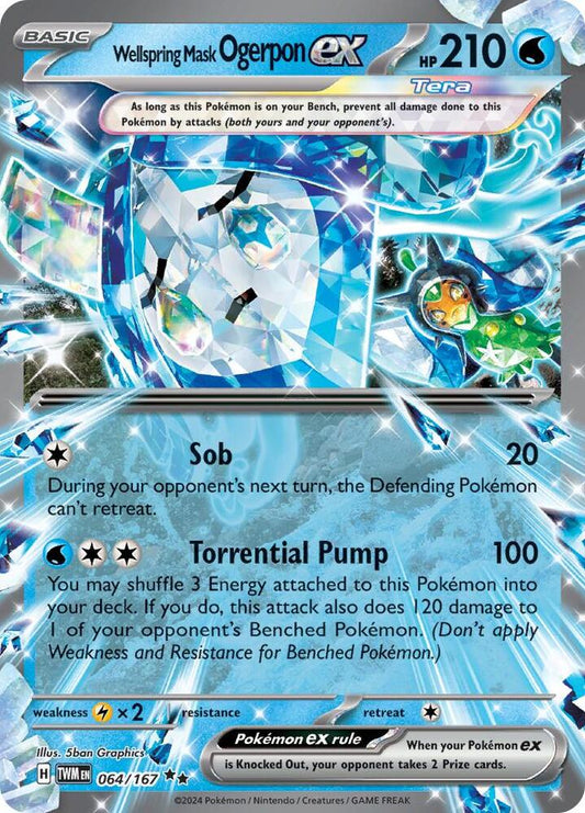 Pokemon - Wellspring Mask Ogerpon ex - 064/167 - SV06: Twilight Masquerade (TWM)