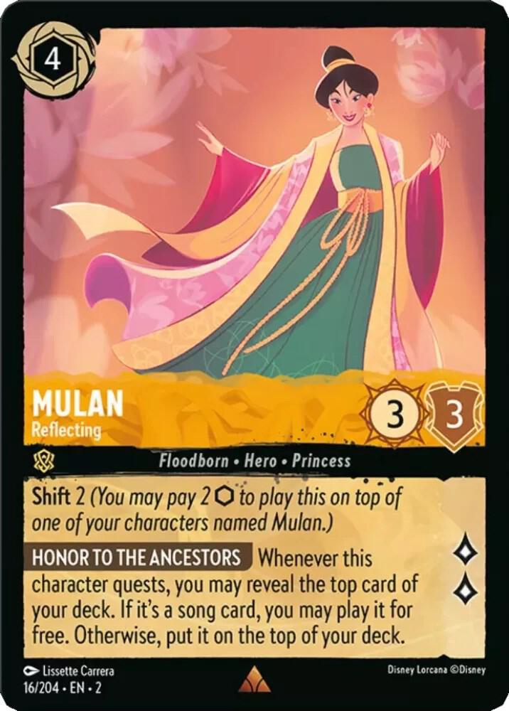 Lorcana - Mulan - Reflecting - Rise of the Floodborn (2)