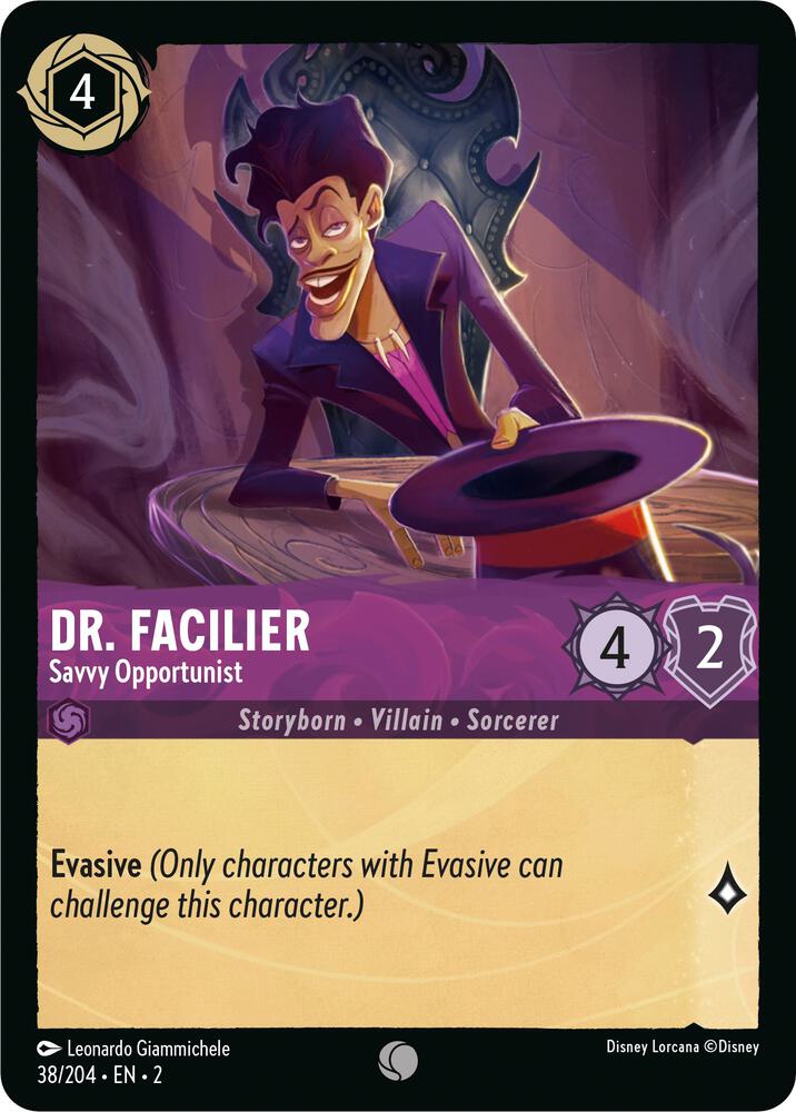 Lorcana - Dr. Facilier - Savvy Opportunist - Rise of the Floodborn (2)