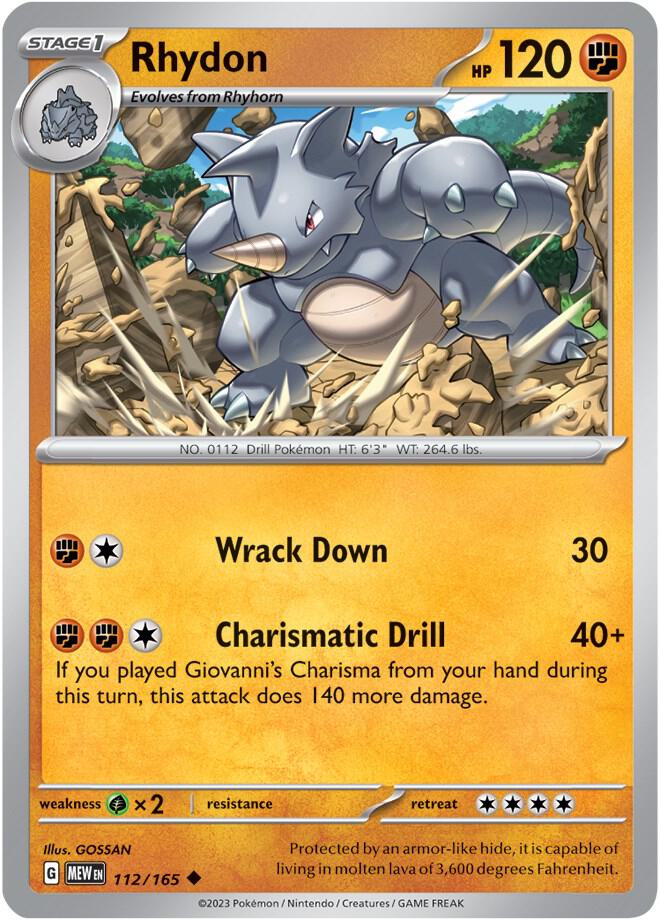 Pokemon - Rhydon - SV: Scarlet & Violet 151 (MEW)