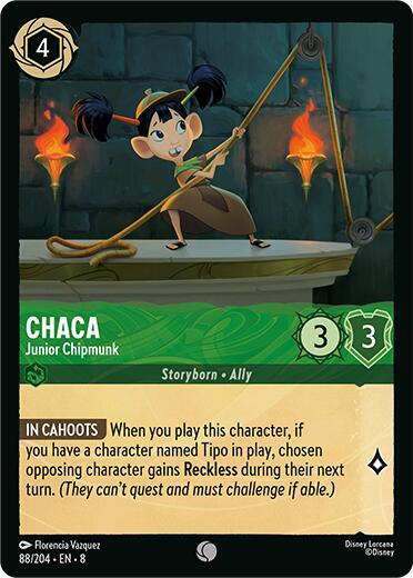 Lorcana - Chaca - Junior Chipmunk Cold Foil - Reign of Jafar (8)