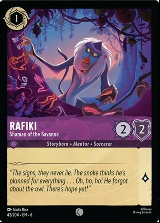 Lorcana - Savanna
Rafiki - Shaman of the Savanna - Azurite Sea (6)