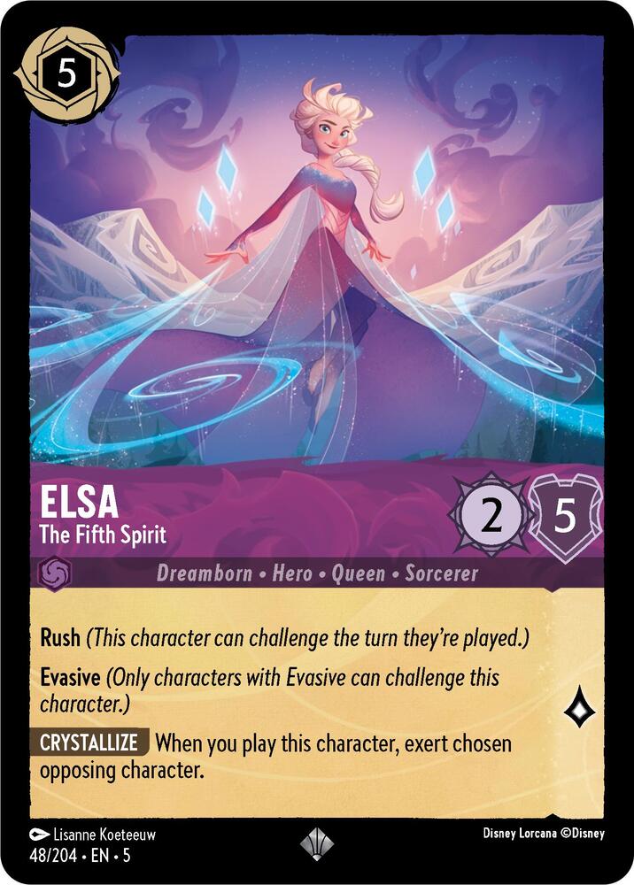 Lorcana - Elsa - The Fifth Spirit - Cold Foil - Shimmering Skies (5)
