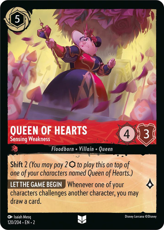 Lorcana - Queen of Hearts - Sensing Weakness - Cold Foil - Rise of the Floodborn (2)