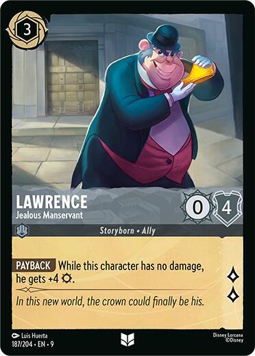 Lorcana - Lawrence - Jealous Manservant - Fabled (9)