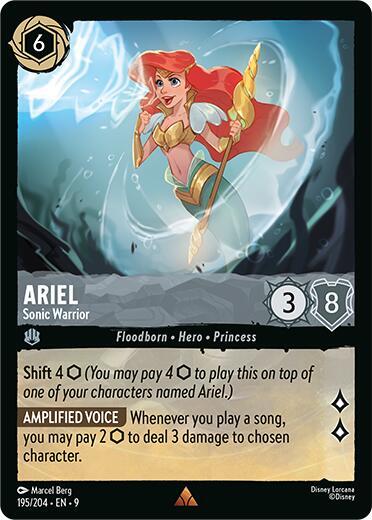Lorcana - Ariel - Sonic Warrior - Fabled (9)