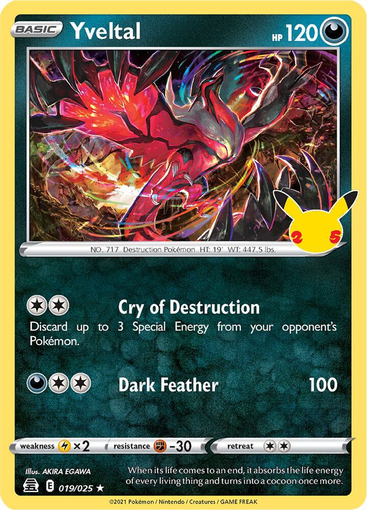 Pokemon - Yveltal - Celebrations (CLB) Holofoil