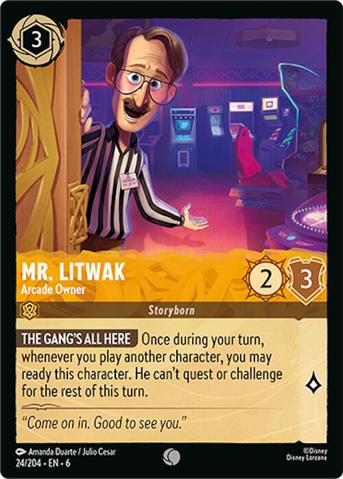 Lorcana - Mr. Litwak - Arcade Owner - Azurite Sea (6) Cold Foil
