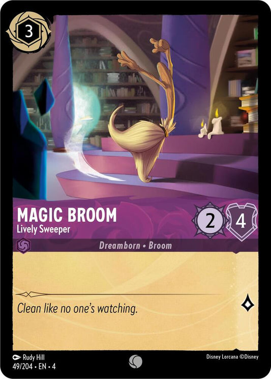 Lorcana - Magic Broom - Lively Sweeper - Cold Foil - Ursula's Return (4)