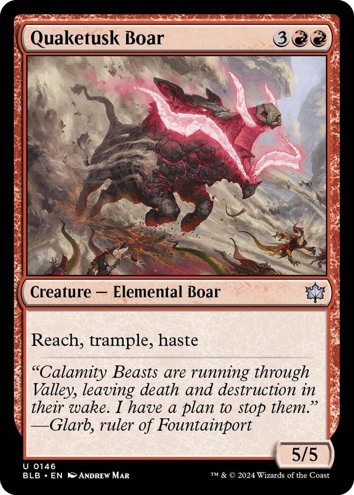 MTG - Quaketusk Boar - Bloomburrow (BLB)
