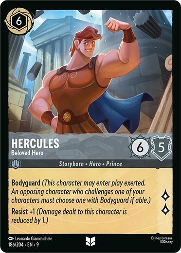 Lorcana  - Hercules - Beloved Hero - Cold Foil - Fabled (9)