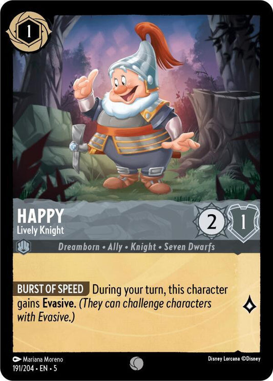 Lorcana - Happy - Lively Knight - Shimmering Skies (5)