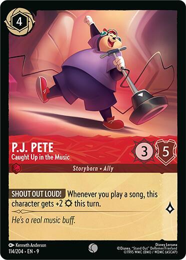 Lorcana - P.J. Pete - Caught Up in the Music - Fabled (9)
