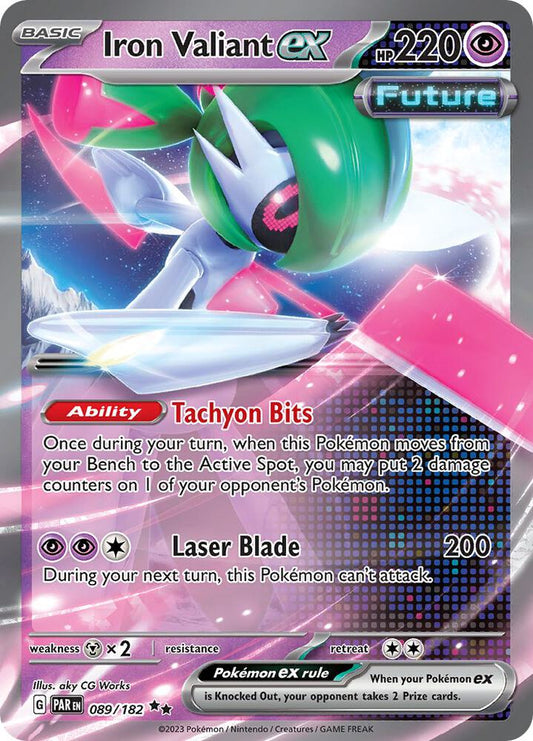 Pokemon - Iron Valiant ex - 089/182 - SV04: Paradox Rift (PAR)