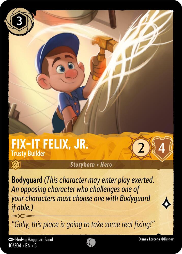 Lorcana - Fix-It Felix, Jr. - Trusty Builder - Cold Foil - Shimmering Skies (5)
