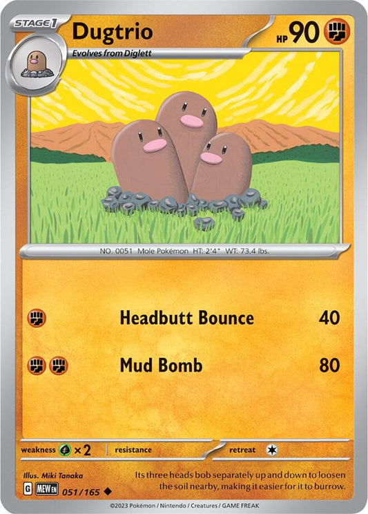 Pokemon - Dugtrio - SV: Scarlet & Violet 151 (MEW)