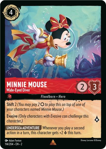 Lorcana - Minnie Mouse - Wide-Eyed Diver - Rise of the Floodborn (2)