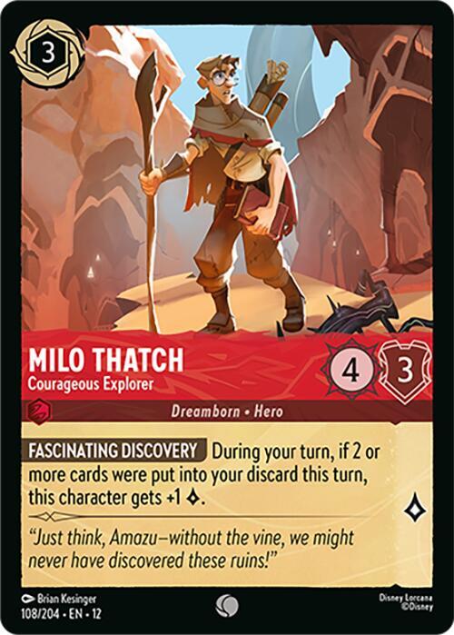 Lorcana - Milo Thatch - Courageous Explorer - Wilds Unknown (12)