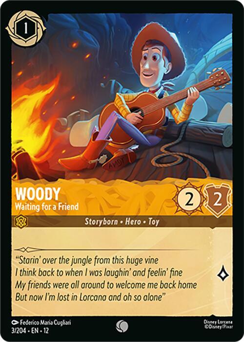Lorcana - Woody - Waiting for a Friend - Wilds Unknown (12)
