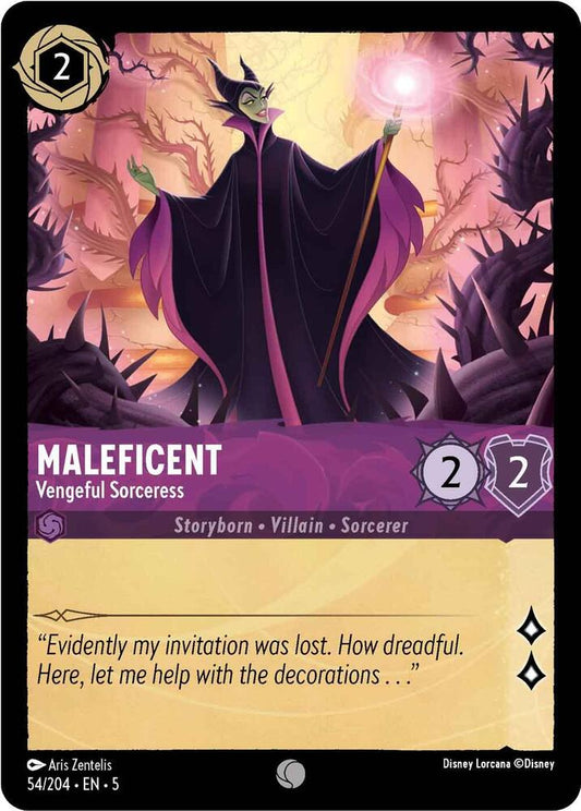 Lorcana - Maleficent - Vengeful Sorceress - Cold Foil -  Shimmering Skies (5)