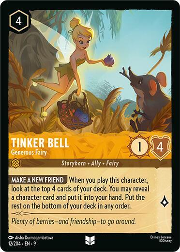 Lorcana - Tinker Bell - Generous Fairy - Fabled (9)