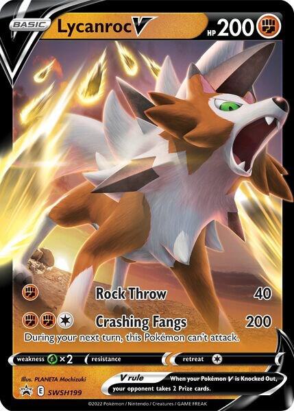 Pokemon - Lycanroc V - SWSH199 - SWSH: Sword & Shield Promo Cards (SWSD)