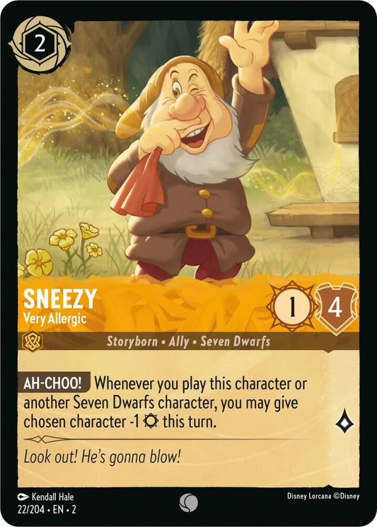 Lorcana - Sneezy - Very Allergic - Rise of the Floodborn (2)