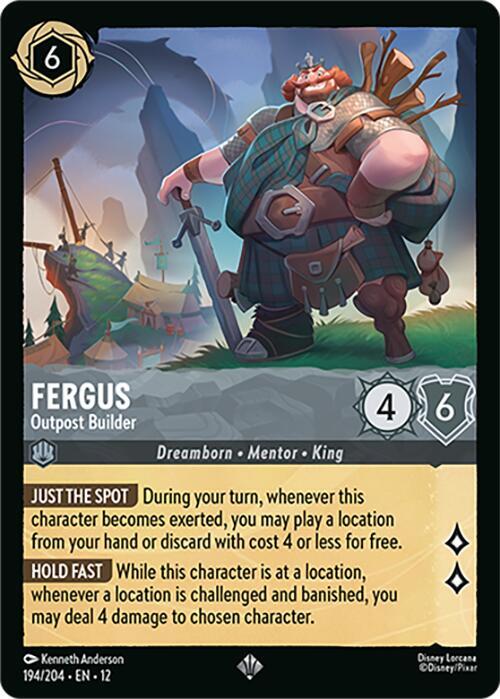 Lorcana - Fergus - Outpost Builder - Wilds Unknown (12)