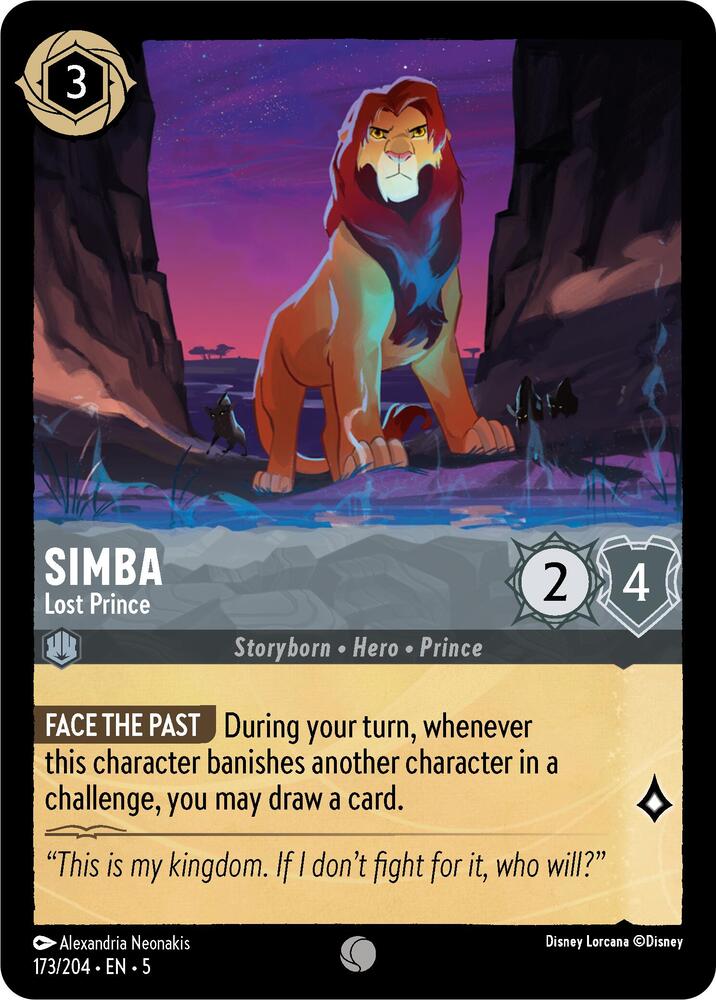 Lorcana - Simba - Lost Prince - Cold Foil - Shimmering Skies (5)