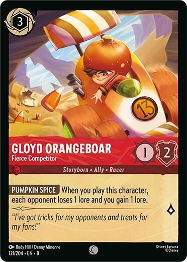 Lorcana - Gloyd Orangeboar - Fierce Competitor - Reign of Jafar (8)