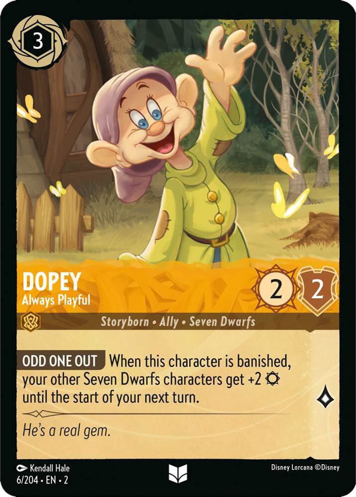 Lorcana - Dopey - Always Playful - Rise of the Floodborn (2)
