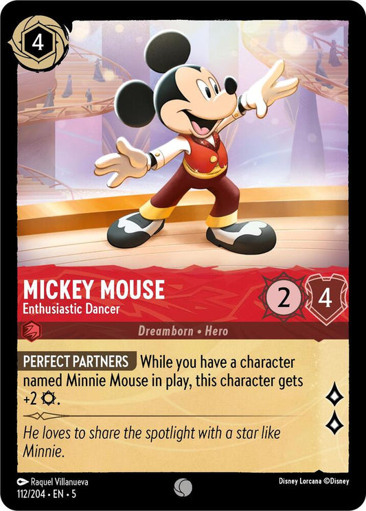 Lorcana - Mickey Mouse - Enthusiastic Dancer - Cold Foil - Shimmering Skies (5)