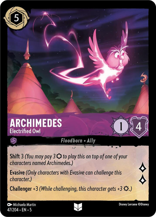 Lorcana - Archimedes - Electrified Owl - Shimmering Skies (5)