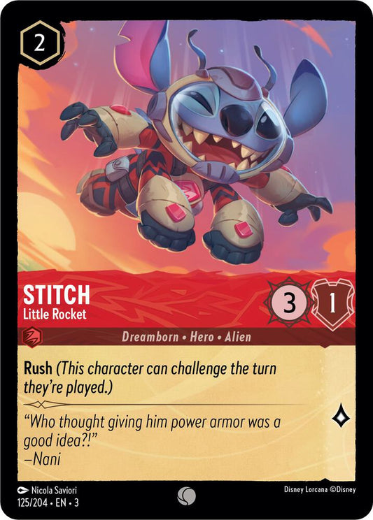 Lorcana - Stitch - Little Rocket - Cold Foil - Into the Inklands (3)