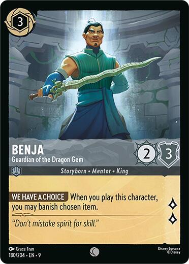 Lorcana - Benja - Guardian of the Dragon Gem - Cold Foil - Fabled (9)