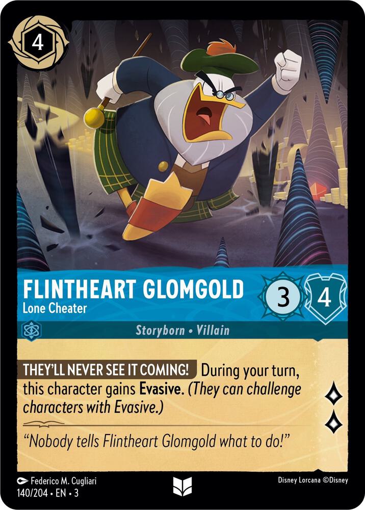 Lorcana - Flintheart Glomgold - Lone Cheater - Into the Inklands (3)