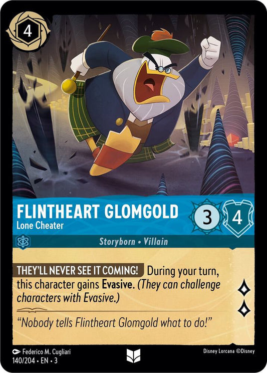 Lorcana - Flintheart Glomgold - Cold Foil - Lone Cheater - Into the Inklands (3)
