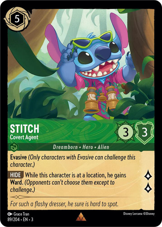 Lorcana - Stitch - Covert Agent - Cold Foil - Into the Inklands (3)