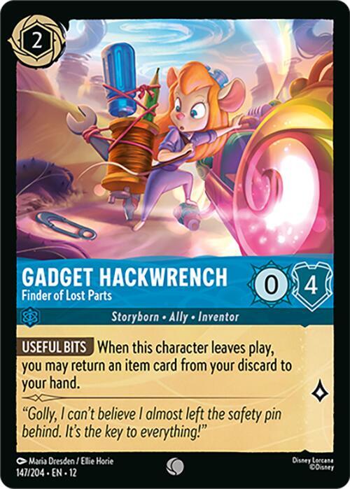 Lorcana - Gadget Hackwrench - Finder of Lost Parts - Wilds Unknown (12) Cold Foil