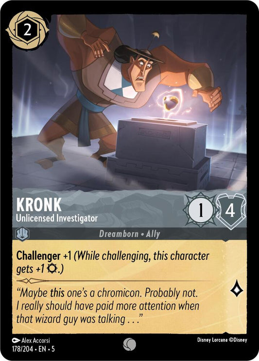 Lorcana - Kronk - Unlicensed Investigator - Shimmering Skies (5) (Copy)