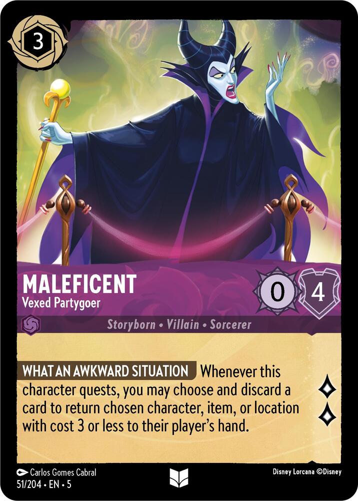 Lorcana - Maleficent - Vexed Partygoer - Cold Foil - Shimmering Skies (5)