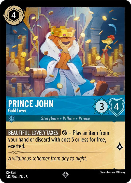 Lorcana - Prince John - Gold Lover - Shimmering Skies