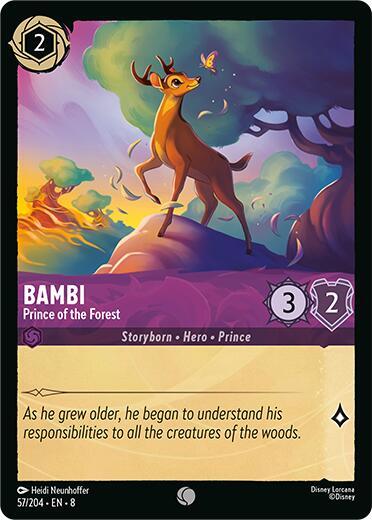 Lorcana - Bambi - Prince of the Forest - Reign of Jafar (8) Cold Foil