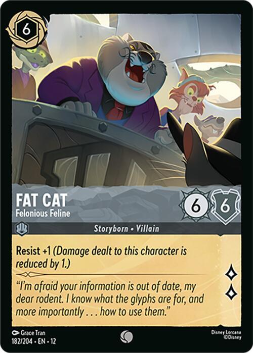 Lorcana - Fat Cat - Felonious Feline - Wilds Unknown (12)