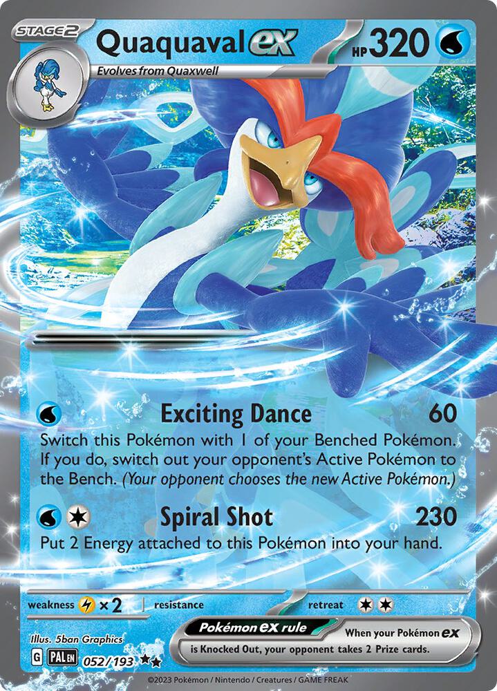Pokemon - Quaquaval ex - 052/193 - SV02: Paldea Evolved (PAL)