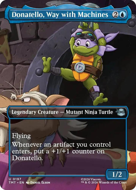 MTG - Donatello, Way with Machines (Borderless) - Teenage Mutant Ninja Turtles (TMT)
