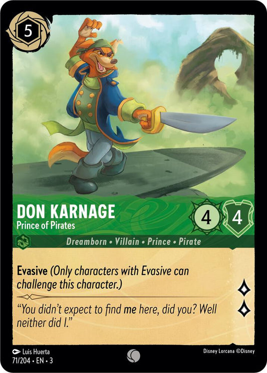 Lorcana - Don Karnage - Prince of Pirates  - Cold Foil - Into the Inklands (3)