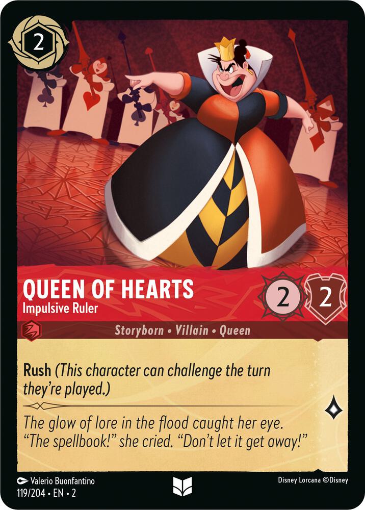 Lorcana - Queen of Hearts - Impulsive Ruler - Rise of the Floodborn (2)